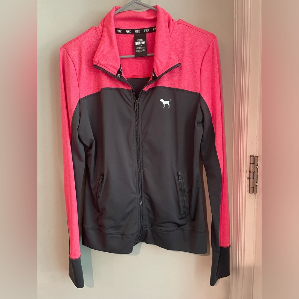 SM Pink Ultimate Activewear Jacket- Pink/Dark Grey